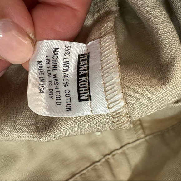 ILANA KOHN Beige High Waisted HUXIE PANTS in TOAST - Picture 9 of 9